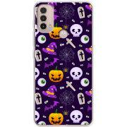 Чехол BoxFace Motorola E40 Halloween Purple Mood