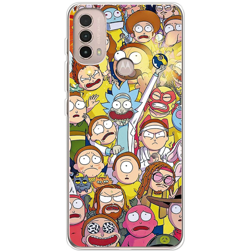 Чехол BoxFace Motorola E40 Rick and Morty