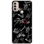 Чехол BoxFace Motorola E40 Stray Kids автограф