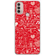 Чехол BoxFace Motorola E40 Happy Valentines