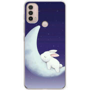 Чехол BoxFace Motorola E40 Moon Bunny