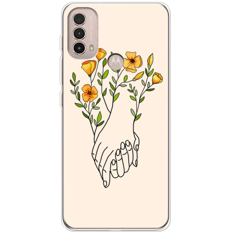 Чехол BoxFace Motorola E40 Flower Hands