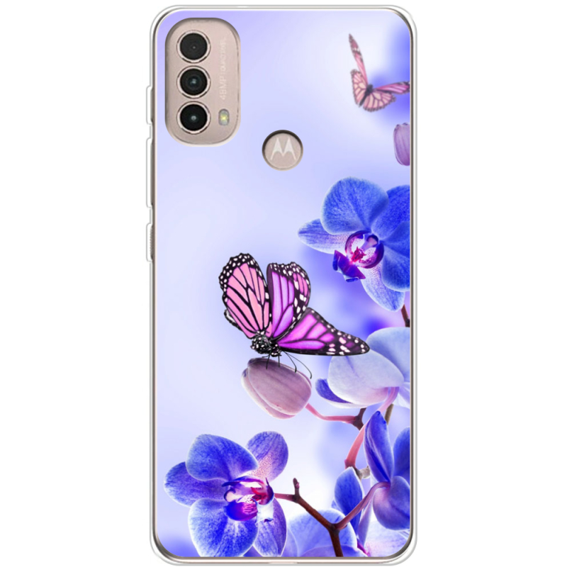 Чехол BoxFace Motorola E40 Orchids and Butterflies