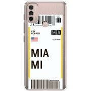 Прозрачный чехол BoxFace Motorola E40 Ticket Miami