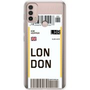 Прозрачный чехол BoxFace Motorola E40 Ticket London