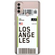 Прозрачный чехол BoxFace Motorola E40 Ticket Los Angeles