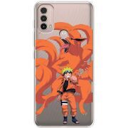 Прозрачный чехол BoxFace Motorola E40 Naruto and Kurama