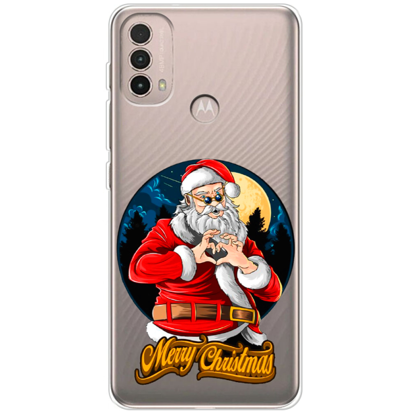 Прозрачный чехол BoxFace Motorola E40 Cool Santa