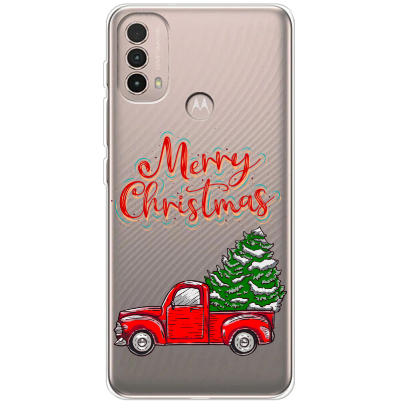 Прозрачный чехол BoxFace Motorola E40 Holiday Car