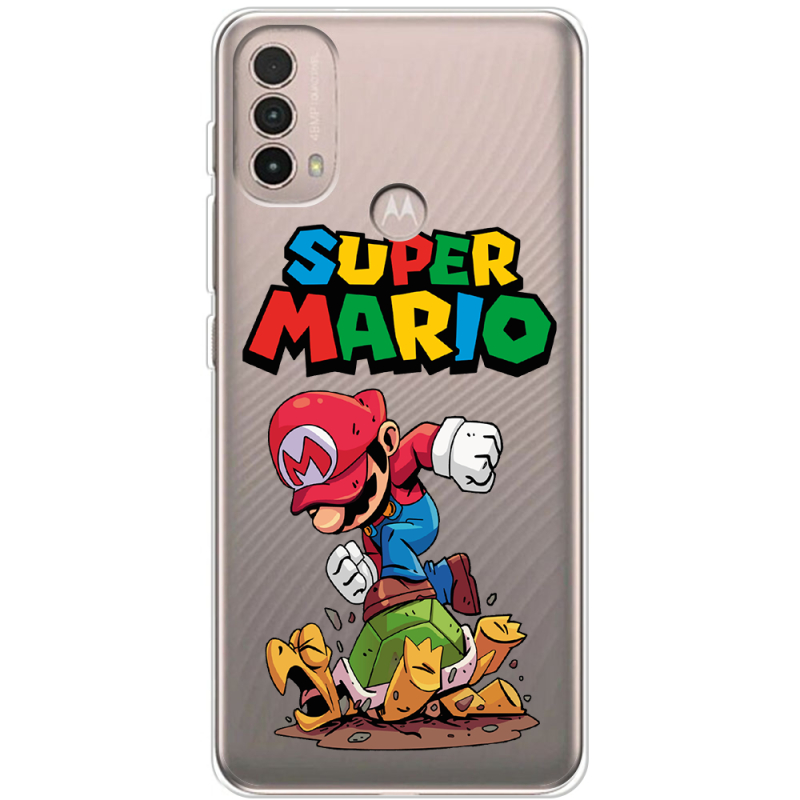 Прозрачный чехол BoxFace Motorola E40 Super Mario