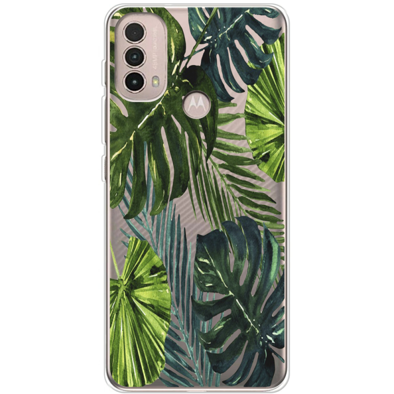 Прозрачный чехол BoxFace Motorola E40 Palm Tree