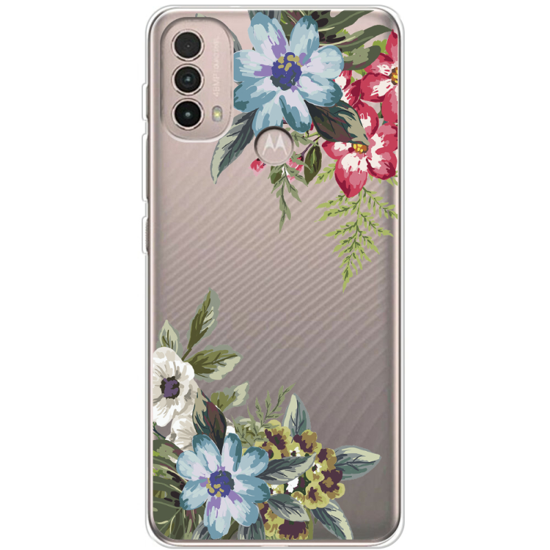 Прозрачный чехол BoxFace Motorola E40 Floral