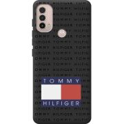 Черный чехол BoxFace Motorola E40 Tommy Print