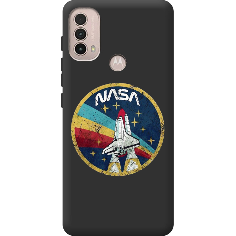 Черный чехол BoxFace Motorola E40 NASA