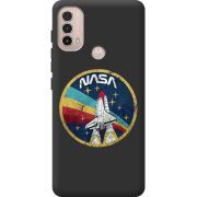 Черный чехол BoxFace Motorola E40 NASA