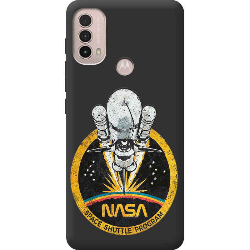 Черный чехол BoxFace Motorola E40 NASA Spaceship