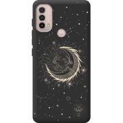 Черный чехол BoxFace Motorola E40 Moon