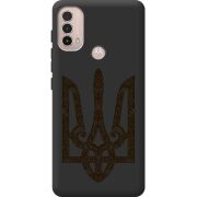 Черный чехол BoxFace Motorola E40 Ukrainian Trident