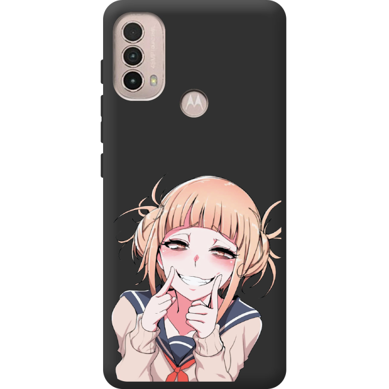 Черный чехол BoxFace Motorola E40 Himiko Toga Smile