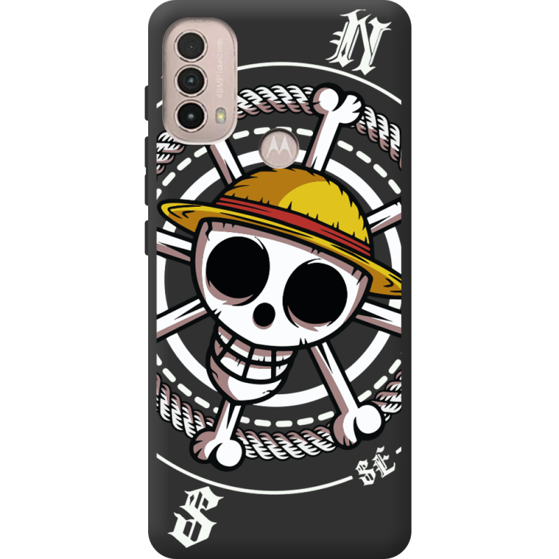 Черный чехол BoxFace Motorola E40 One Piece Компас