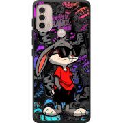 Черный чехол BoxFace Motorola E40 Малий вухань