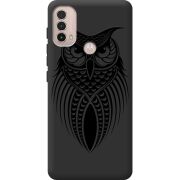 Черный чехол BoxFace Motorola E40 Owl