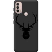 Черный чехол BoxFace Motorola E40 Deer