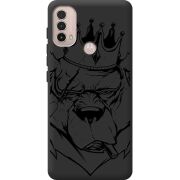 Черный чехол BoxFace Motorola E40 Bear King