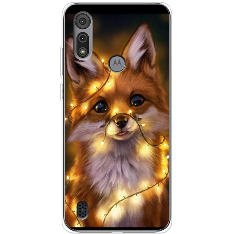Чехол BoxFace Motorola E6S Різдвяна лисичка