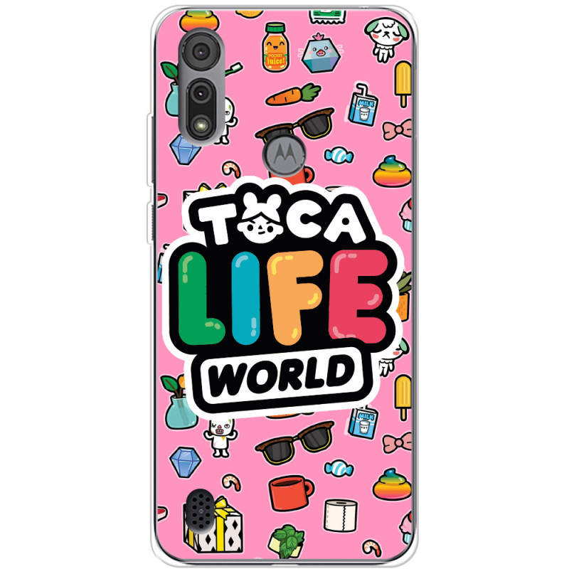 Чехол BoxFace Motorola E6S Toca Boca Life World