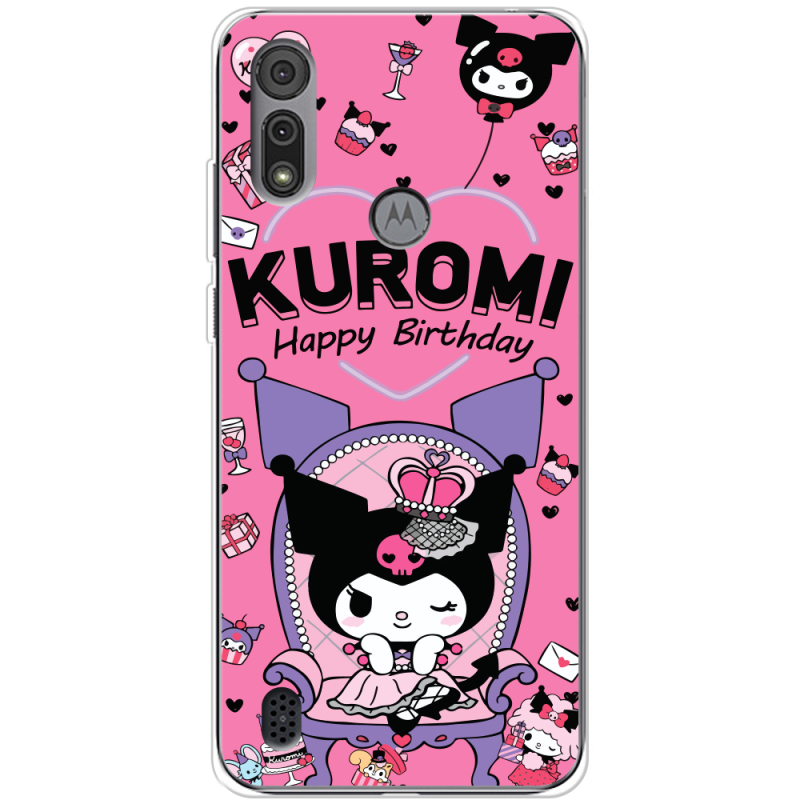 Чехол BoxFace Motorola E6S День народження Kuromi