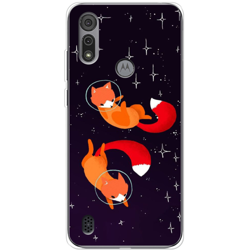 Чехол BoxFace Motorola E6S Fox-Astronauts