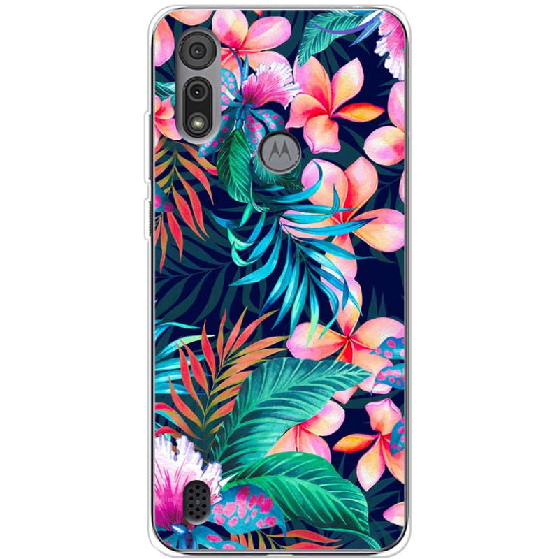 Чехол BoxFace Motorola E6S flowers in the tropics