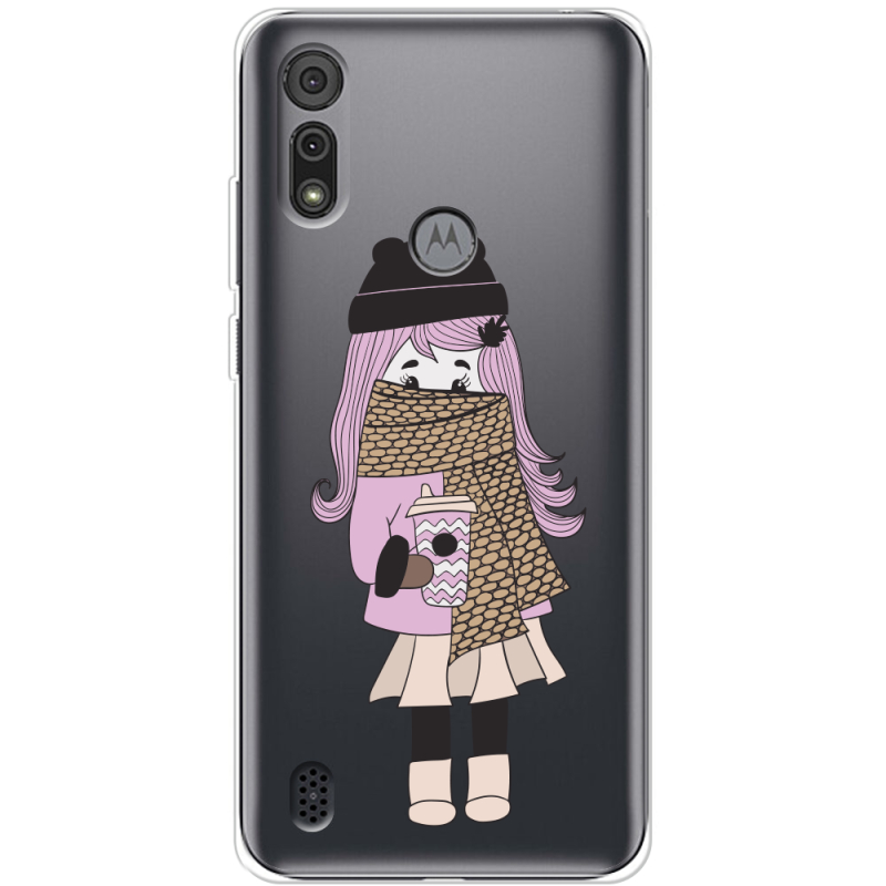 Прозрачный чехол BoxFace Motorola E6S Winter Morning Girl