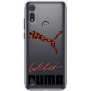 Прозрачный чехол BoxFace Motorola E6S Wild Cat