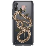 Прозрачный чехол BoxFace Motorola E6S Glamor Snake