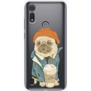 Прозрачный чехол BoxFace Motorola E6S Dog Coffeeman