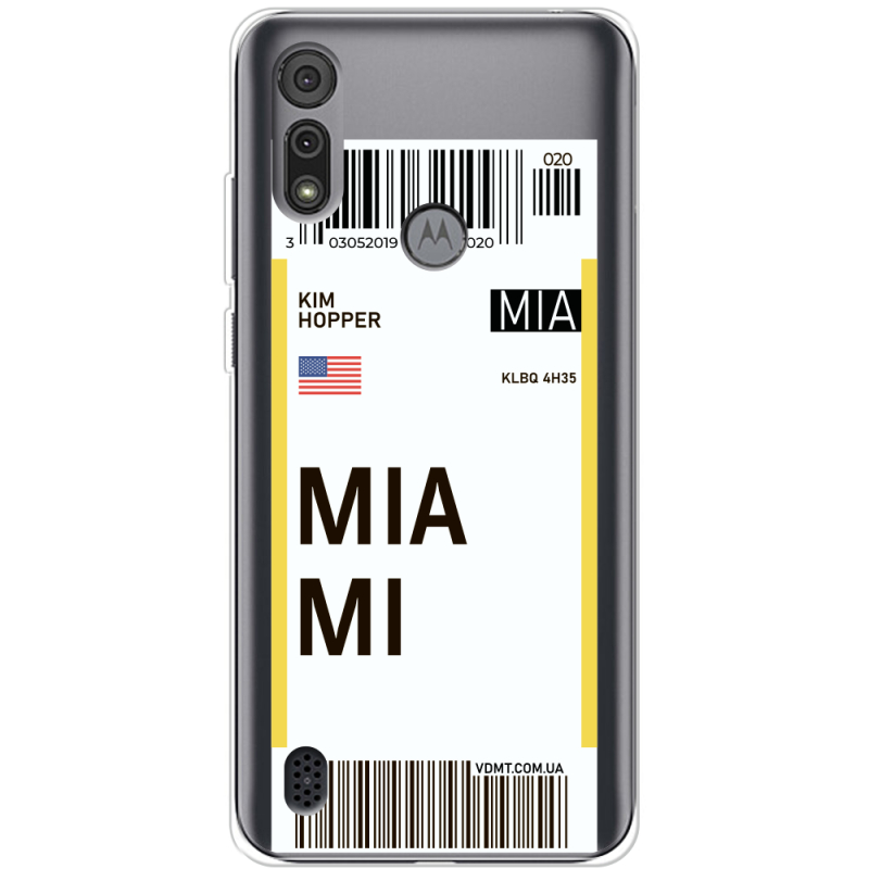 Прозрачный чехол BoxFace Motorola E6S Ticket Miami