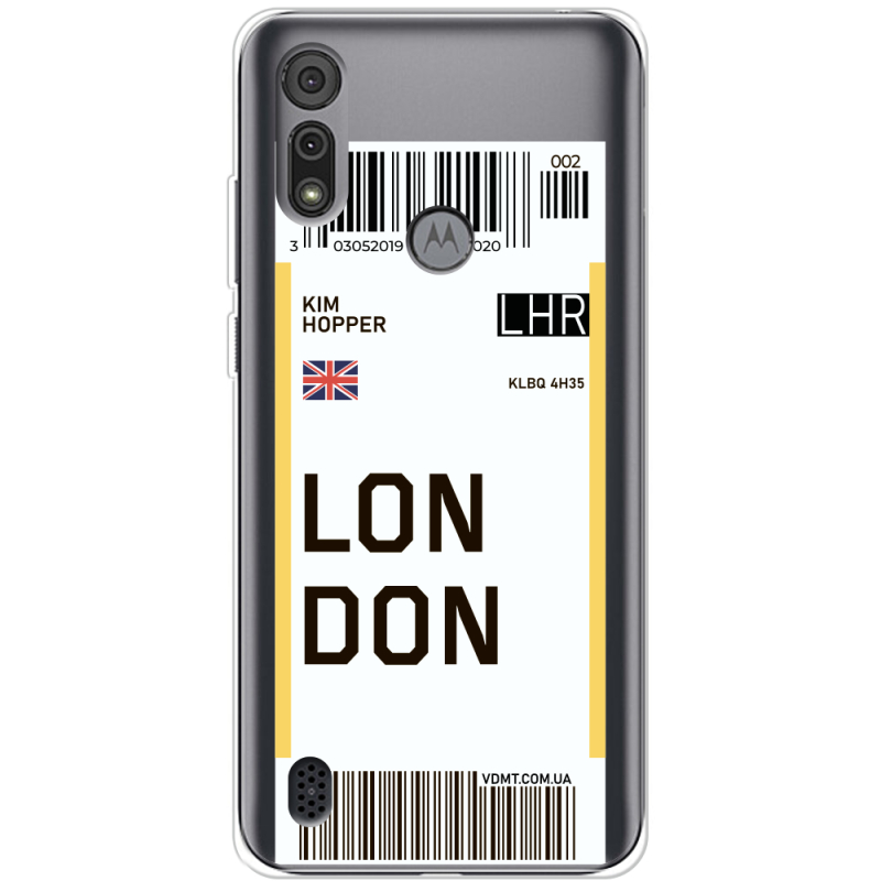 Прозрачный чехол BoxFace Motorola E6S Ticket London