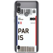 Прозрачный чехол BoxFace Motorola E6S Ticket Paris