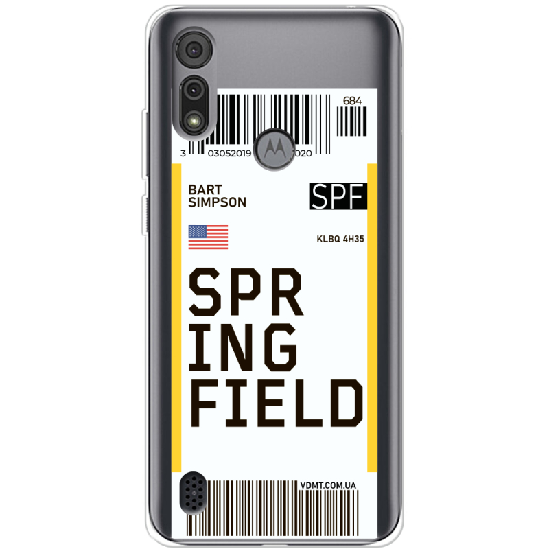 Прозрачный чехол BoxFace Motorola E6S Ticket Springfield