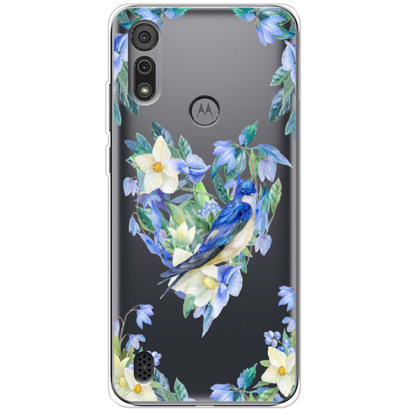 Прозрачный чехол BoxFace Motorola E6S Spring Bird