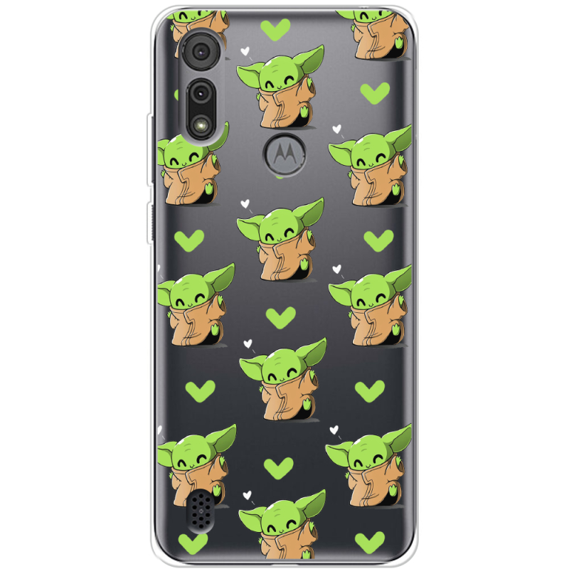 Прозрачный чехол BoxFace Motorola E6S Pattern Baby Yoda