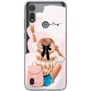 Прозрачный чехол BoxFace Motorola E6S Travel Girl