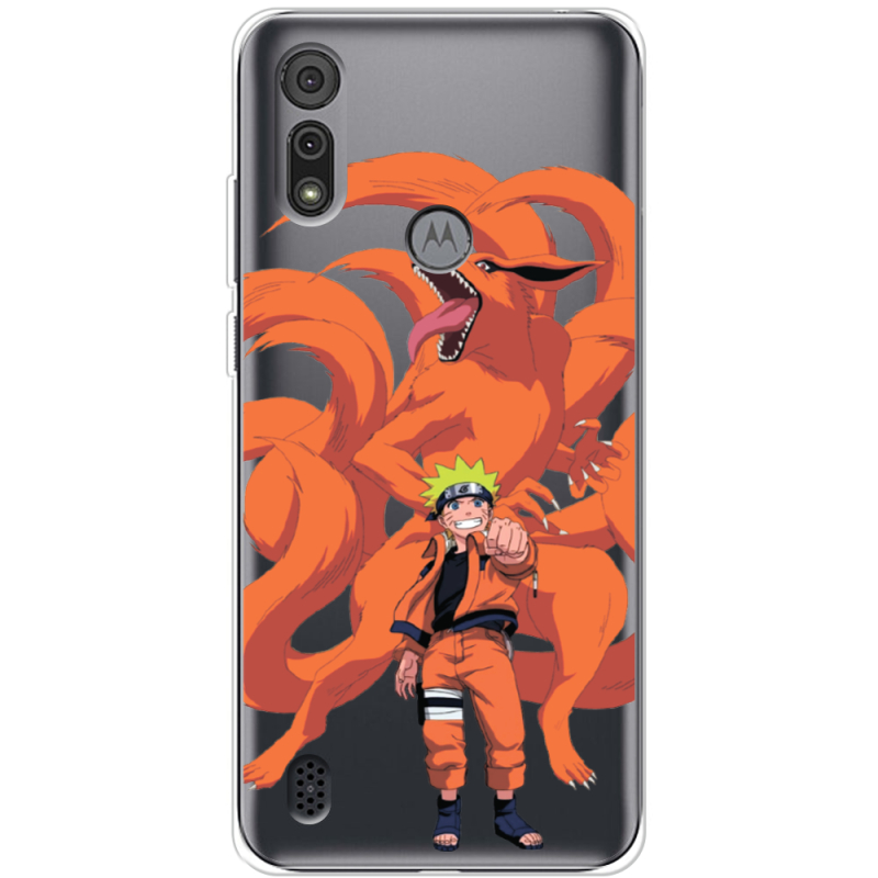 Прозрачный чехол BoxFace Motorola E6S Naruto and Kurama