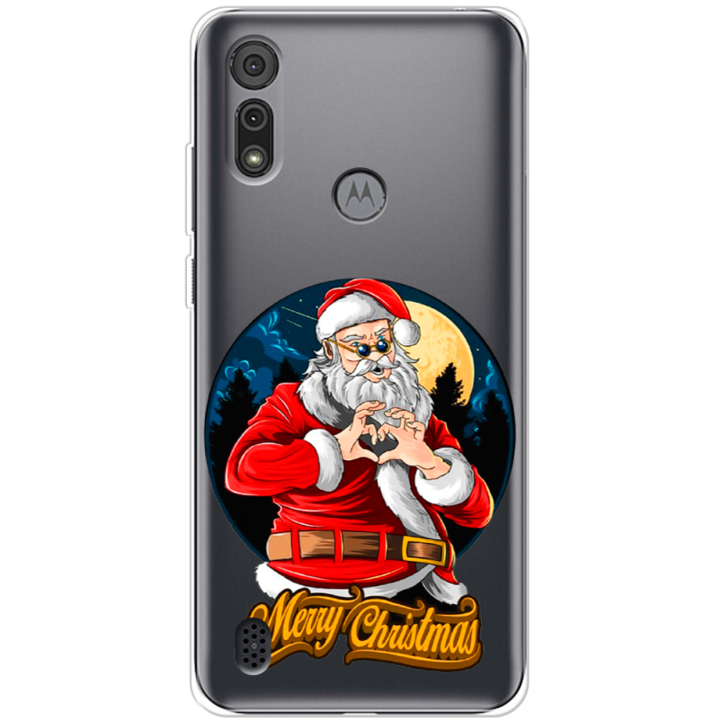 Прозрачный чехол BoxFace Motorola E6S Cool Santa