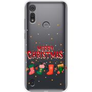 Прозрачный чехол BoxFace Motorola E6S Merry Christmas