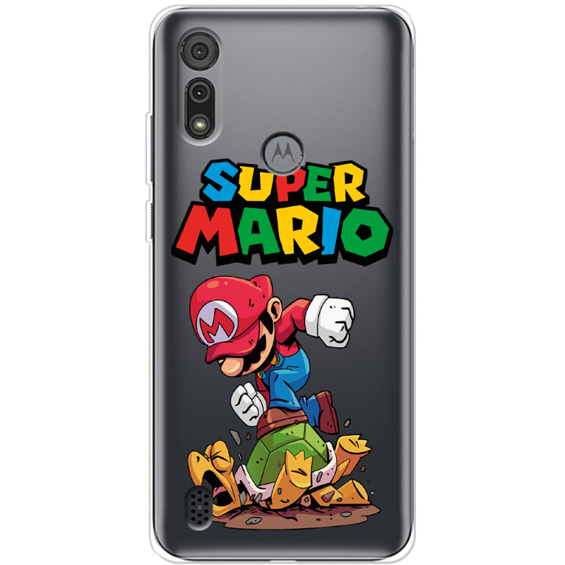 Прозрачный чехол BoxFace Motorola E6S Super Mario