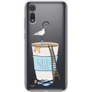 Прозрачный чехол BoxFace Motorola E6S Segull in Cofee Pool