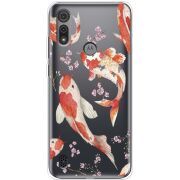 Прозрачный чехол BoxFace Motorola E6S Japanese Koi Fish